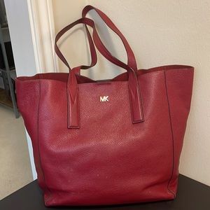 Michael Kors oversized shoulder bag in burgundy